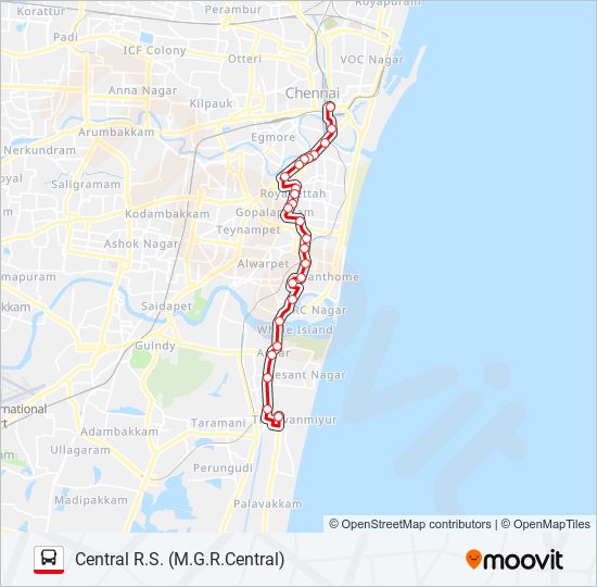 1 bus Line Map