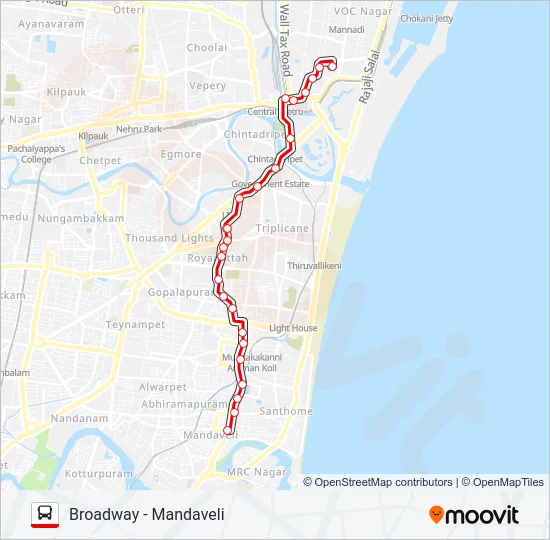 21 Bus Line Map