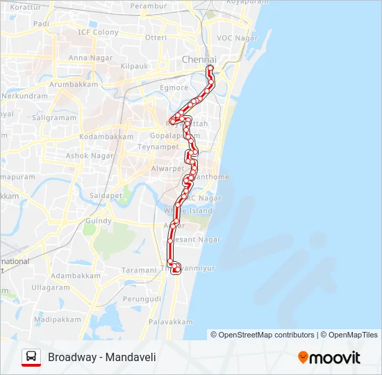 21 Bus Line Map