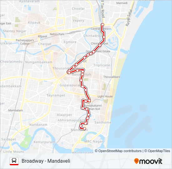 21 Bus Line Map