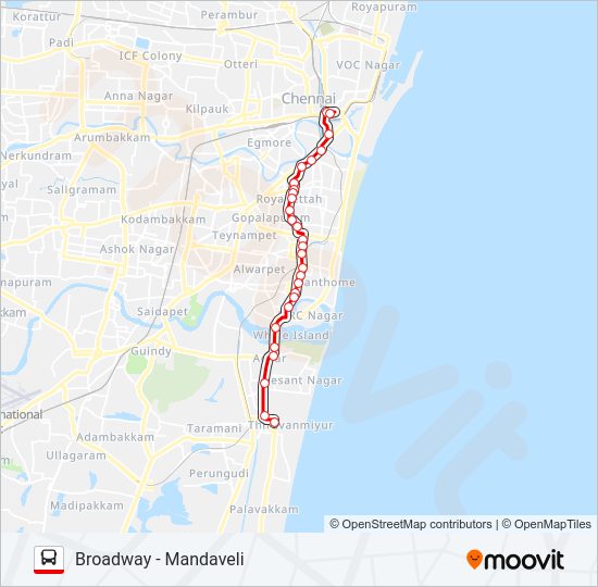 21 Bus Line Map