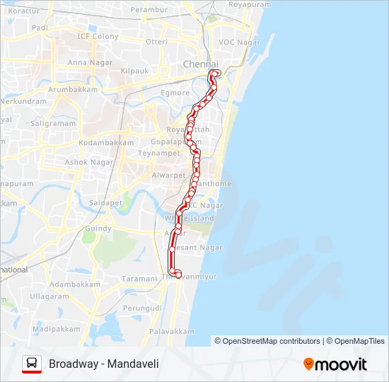 21 Bus Line Map