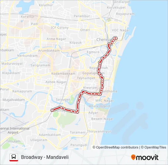 21 Bus Line Map