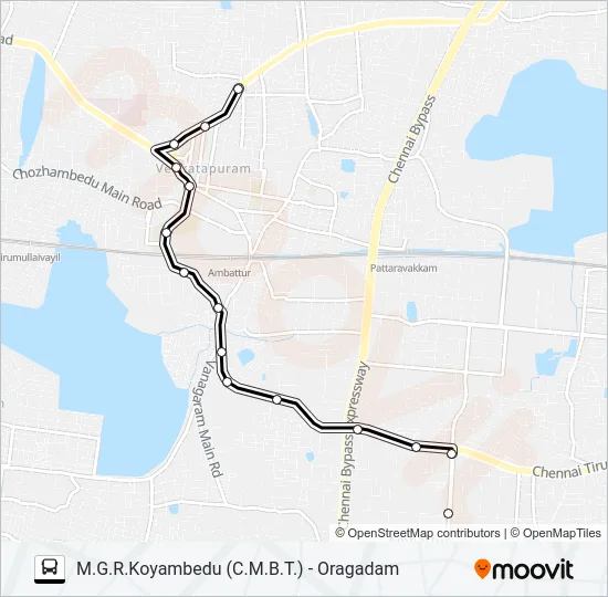 77B Bus Line Map