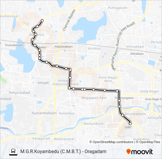 77B Bus Line Map