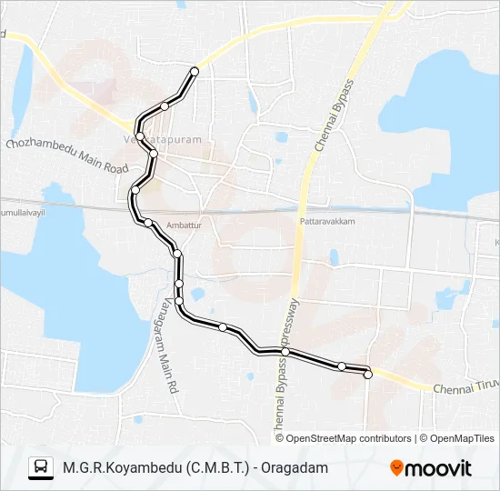 77B Bus Line Map