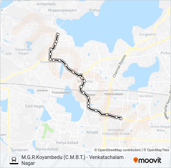 77CT Bus Line Map