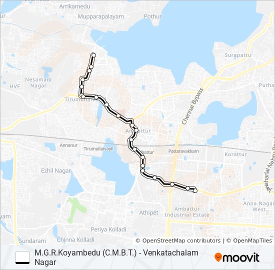 77CT bus Line Map
