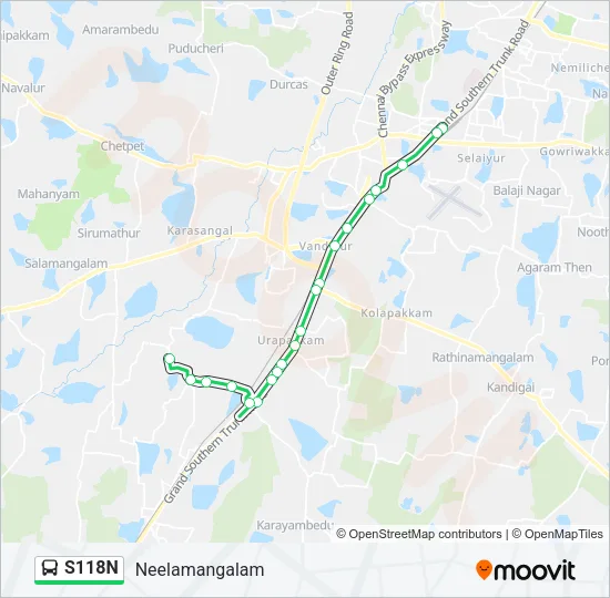 S118N Bus Line Map