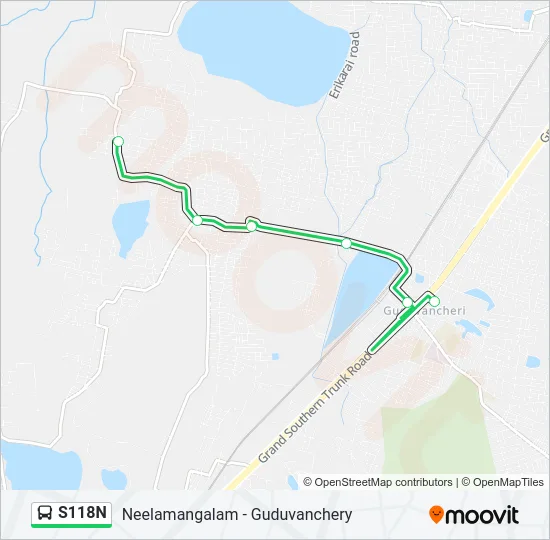 S118N Bus Line Map