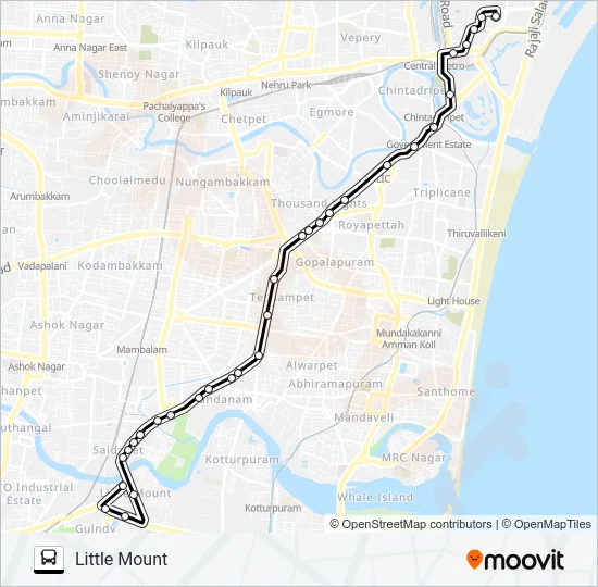 18B Bus Line Map
