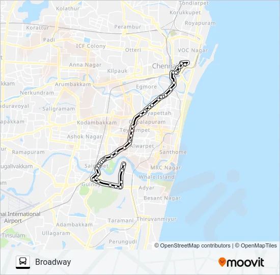 18B Bus Line Map
