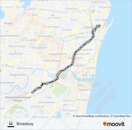 18A HR Bus Line Map