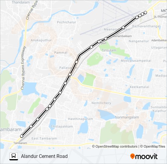 18A HR bus Line Map