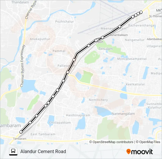 18A HR Bus Line Map