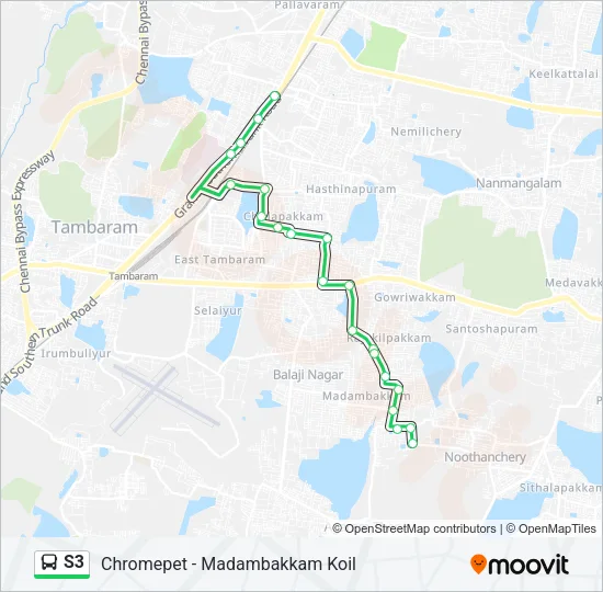 S3 Bus Line Map