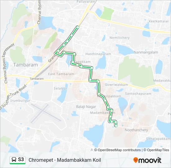 S3 Bus Line Map