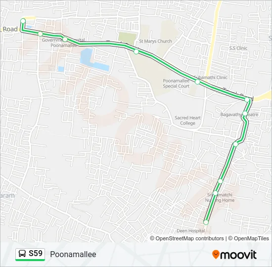 S59 Bus Line Map