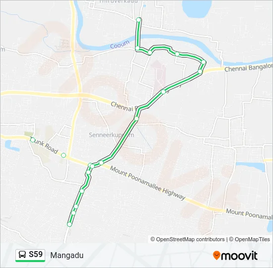 S59 Bus Line Map