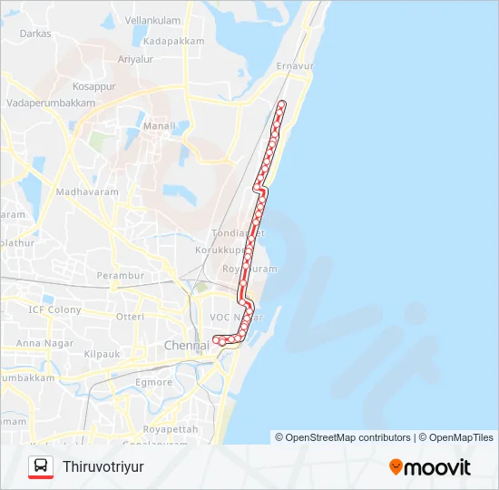 1 Bus Line Map