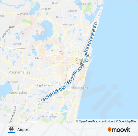 BLUE LINE Metro Line Map