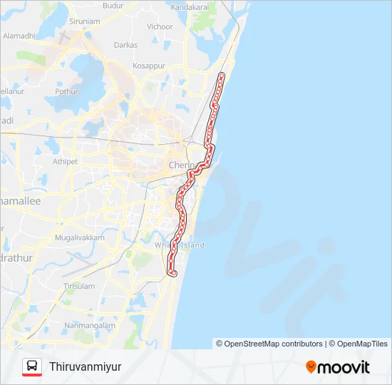 1 Bus Line Map