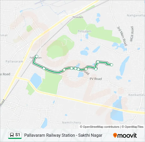 S1 Bus Line Map