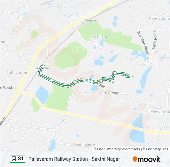 S1 Bus Line Map
