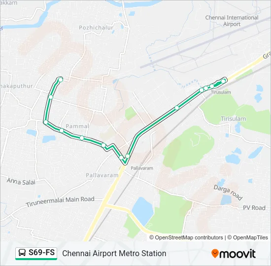 S69-FS Bus Line Map