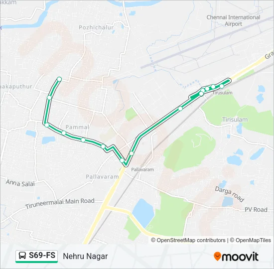 S69-FS Bus Line Map