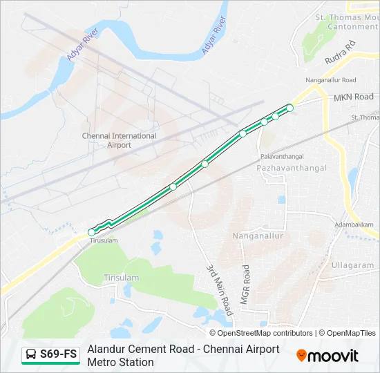S69-FS Bus Line Map