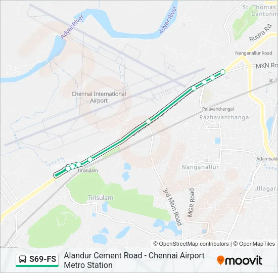 S69-FS Bus Line Map