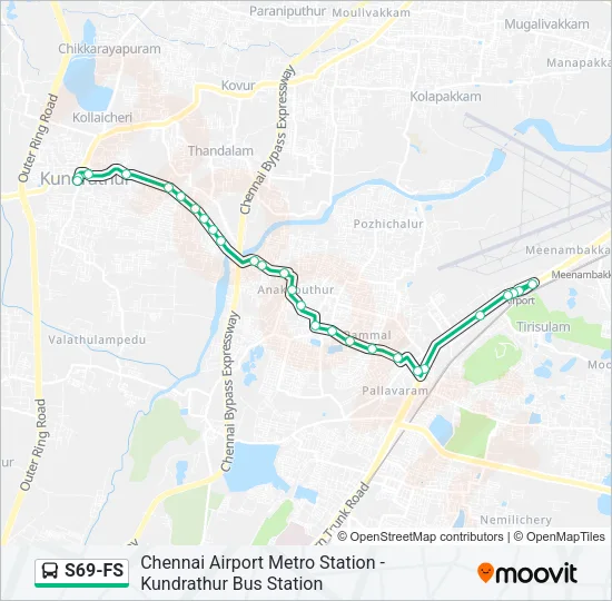 S69-FS Bus Line Map