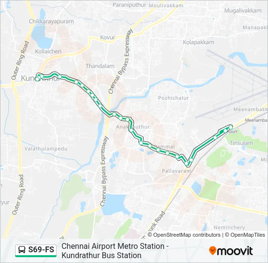 S69-FS Bus Line Map