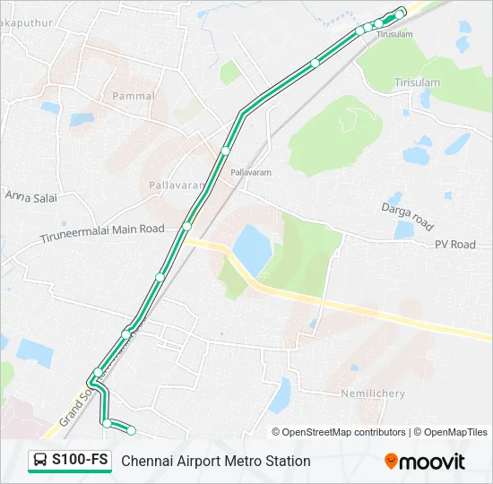 S100-FS Bus Line Map