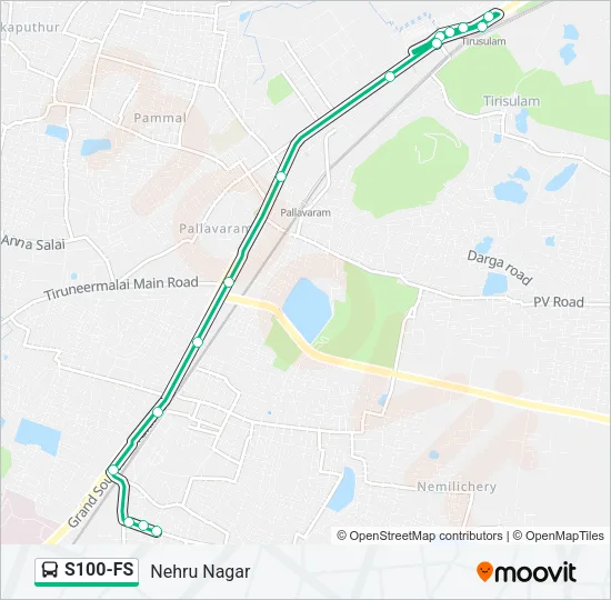 S100-FS Bus Line Map