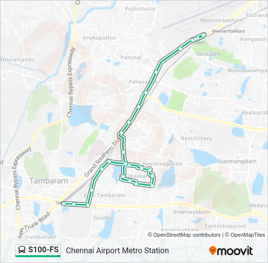 S100-FS Bus Line Map