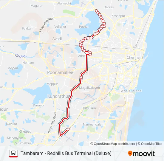 104 Bus Line Map