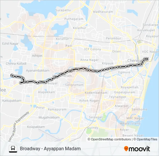 50ET Bus Line Map