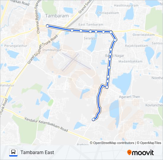 S6 bus Line Map