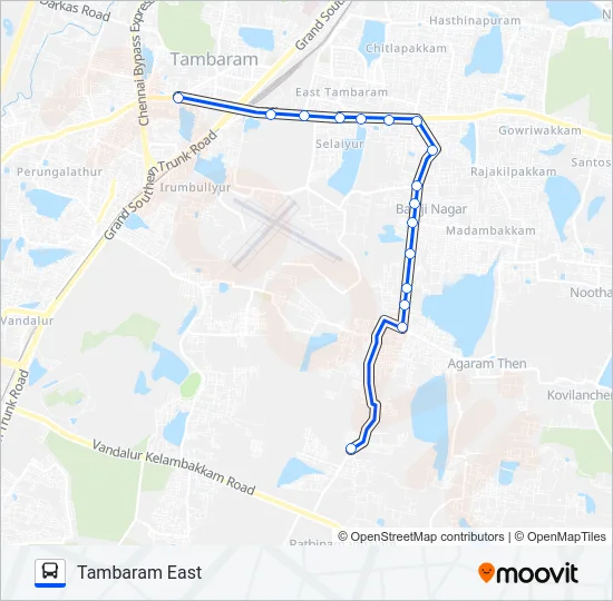 S6 Bus Line Map