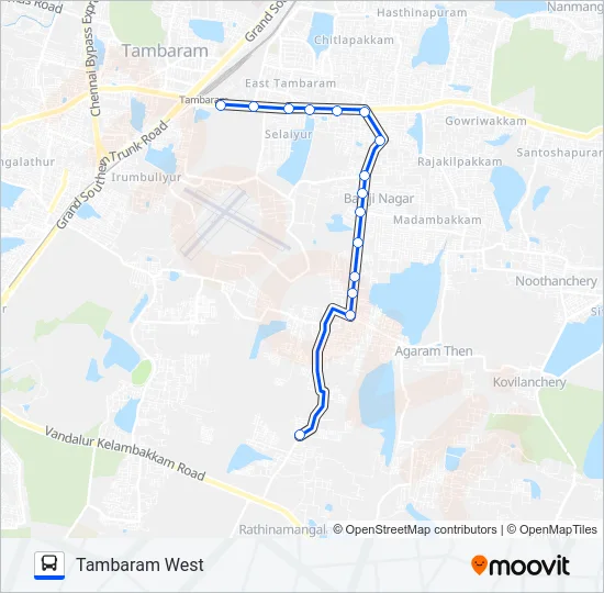 S6 Bus Line Map