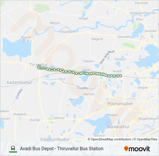 572 bus Line Map