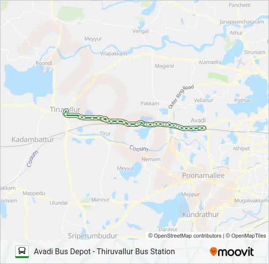 572 Bus Line Map