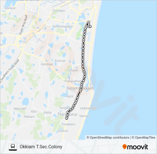 T19 Bus Line Map