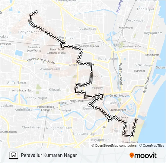 29AEX Bus Line Map