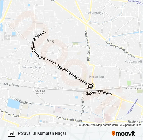 29AEX Bus Line Map