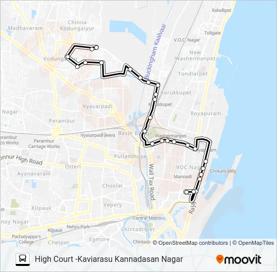 33C Bus Line Map
