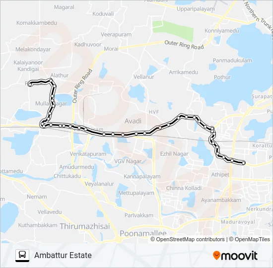 65CCT Bus Line Map