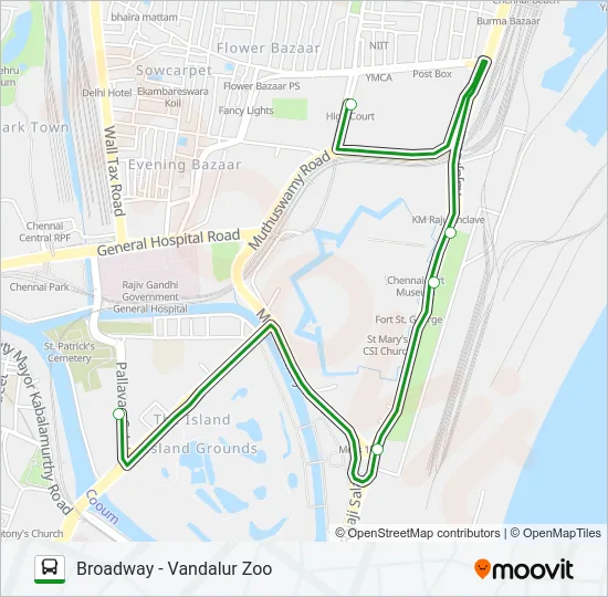 21G Bus Line Map